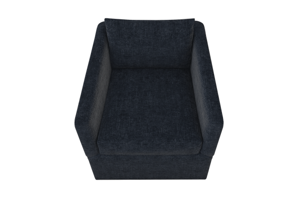 Moss Home Aston Swivel Chair: Embrace Comfort With Plush Down Feather Cushions And Stylish Transitional Design Midnight 100% Polyester Asto-cha-33-covmid