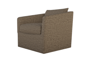 Moss Home Aston Swivel Chair: Embrace Comfort With Plush Down Feather Cushions And Stylish Transitional Design Mushroom 100% Polyester Asto-cha-33-covmus