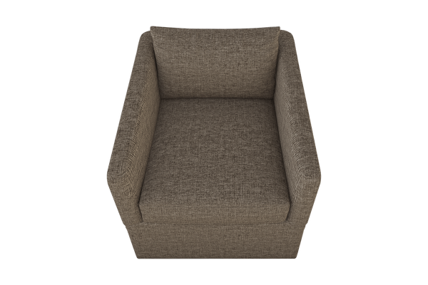 Moss Home Aston Swivel Chair: Embrace Comfort With Plush Down Feather Cushions And Stylish Transitional Design Mushroom 100% Polyester Asto-cha-33-covmus