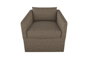Moss Home Aston Swivel Chair: Embrace Comfort With Plush Down Feather Cushions And Stylish Transitional Design Mushroom 100% Polyester Asto-cha-33-covmus