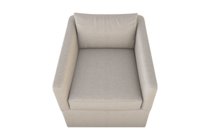 Moss Home Aston Swivel Chair: Embrace Comfort With Plush Down Feather Cushions And Stylish Transitional Design Platinum 100% Polyester Asto-cha-33-covpla
