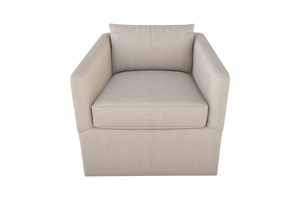 Moss Home Aston Swivel Chair: Embrace Comfort With Plush Down Feather Cushions And Stylish Transitional Design Platinum 100% Polyester Asto-cha-33-covpla