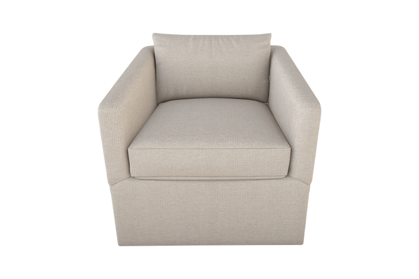 Moss Home Aston Swivel Chair: Embrace Comfort With Plush Down Feather Cushions And Stylish Transitional Design Platinum 100% Polyester Asto-cha-33-covpla