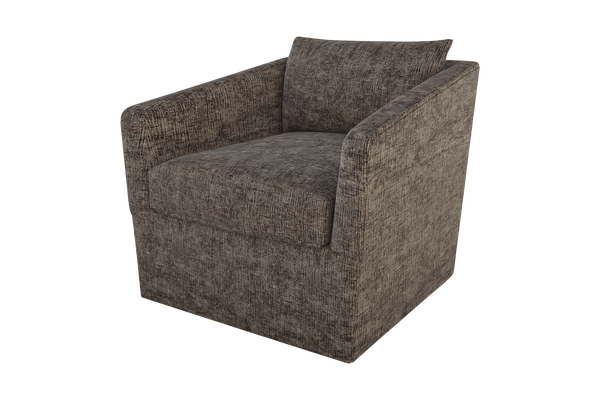 Moss Home Aston Swivel Chair: Embrace Comfort With Plush Down Feather Cushions And Stylish Transitional Design Truffle 100% Polyester Asto-cha-33-covtru