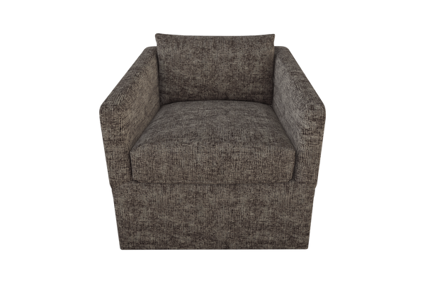 Moss Home Aston Swivel Chair: Embrace Comfort With Plush Down Feather Cushions And Stylish Transitional Design Truffle 100% Polyester Asto-cha-33-covtru