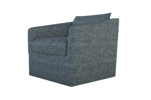 Moss Home Aston Swivel Chair – Embrace Comfort With Plush Down Feather Cushions And Chic Transitional Design Chambray 100% Polyester Asto-cha-33-doucha