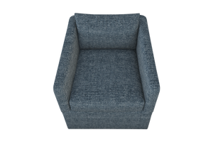 Moss Home Aston Swivel Chair – Embrace Comfort With Plush Down Feather Cushions And Chic Transitional Design Chambray 100% Polyester Asto-cha-33-doucha