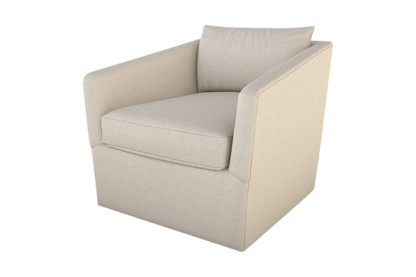 Moss Home Aston Swivel Chair - Embrace Comfort With Transitional Design And Plush Down Feather Cushions Vanilla 100% Olefin Asto-cha-33-halvan