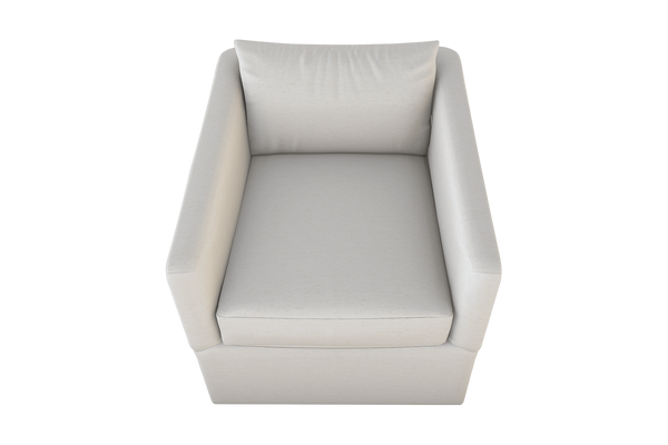 Moss Home Aston Swivel Chair - Cozy Hot Seat With Plush Down Feather Cushions In Elegant Vanilla Fabric Vanilla 90% Polyester,10% Linen Asto-cha-33-hotvan