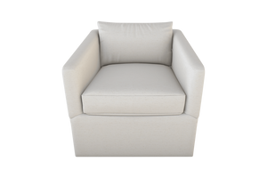 Moss Home Aston Swivel Chair - Cozy Hot Seat With Plush Down Feather Cushions In Elegant Vanilla Fabric Vanilla 90% Polyester,10% Linen Asto-cha-33-hotvan