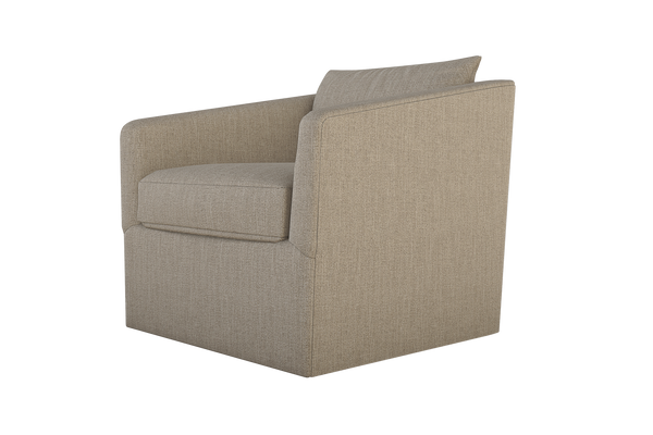 Moss Home Aston Swivel Chair: Cozy Cement Fabric With Plush Down Feather Cushions For Ultimate Comfort Cement 99% Polyester,1% Polyester Chenille Asto-cha-33-lowcem