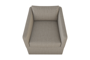 Moss Home Aston Swivel Chair: Cozy Cement Fabric With Plush Down Feather Cushions For Ultimate Comfort Cement 99% Polyester,1% Polyester Chenille Asto-cha-33-lowcem