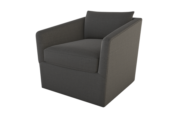 Moss Home Aston Swivel Chair - Transitional Design With Plush Down Feather Cushions For Ultimate Comfort Anthracite 99% Polyester,1% Polyester Chenille Asto-cha-33-offant