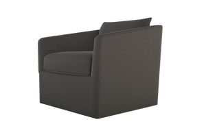 Moss Home Aston Swivel Chair - Transitional Design With Plush Down Feather Cushions For Ultimate Comfort Anthracite 99% Polyester,1% Polyester Chenille Asto-cha-33-offant