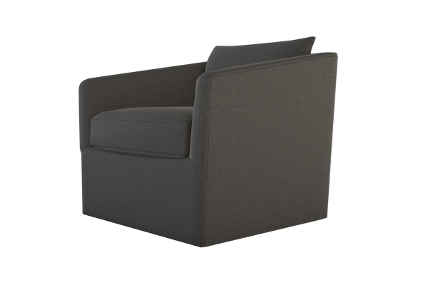 Moss Home Aston Swivel Chair - Transitional Design With Plush Down Feather Cushions For Ultimate Comfort Anthracite 99% Polyester,1% Polyester Chenille Asto-cha-33-offant