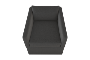 Moss Home Aston Swivel Chair - Transitional Design With Plush Down Feather Cushions For Ultimate Comfort Anthracite 99% Polyester,1% Polyester Chenille Asto-cha-33-offant