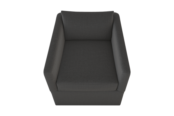 Moss Home Aston Swivel Chair - Transitional Design With Plush Down Feather Cushions For Ultimate Comfort Anthracite 99% Polyester,1% Polyester Chenille Asto-cha-33-offant