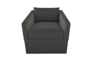 Moss Home Aston Swivel Chair - Transitional Design With Plush Down Feather Cushions For Ultimate Comfort Anthracite 99% Polyester,1% Polyester Chenille Asto-cha-33-offant