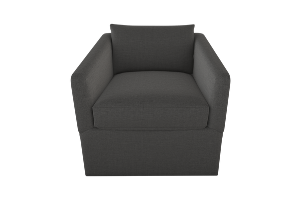 Moss Home Aston Swivel Chair - Transitional Design With Plush Down Feather Cushions For Ultimate Comfort Anthracite 99% Polyester,1% Polyester Chenille Asto-cha-33-offant