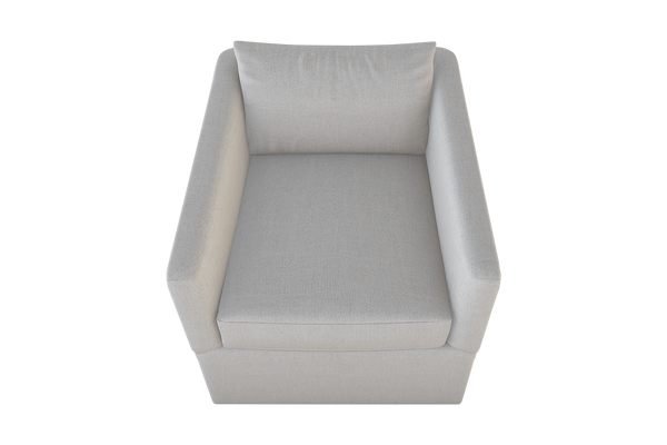 Moss Home Aston Swivel Chair - Transitional Design With Plush Down Feather Cushions For Ultimate Comfort Ash 99% Polyester,1% Polyester Chenille Asto-cha-33-offash