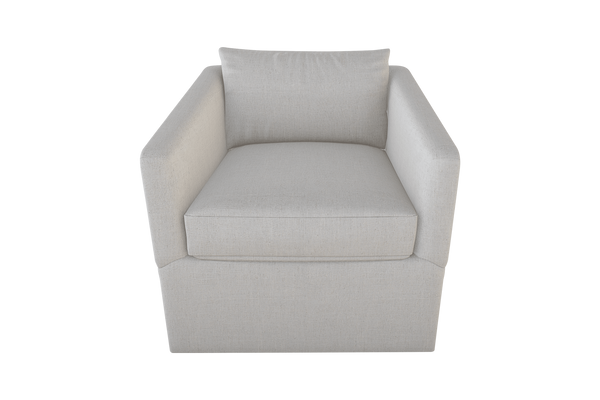Moss Home Aston Swivel Chair - Transitional Design With Plush Down Feather Cushions For Ultimate Comfort Ash 99% Polyester,1% Polyester Chenille Asto-cha-33-offash