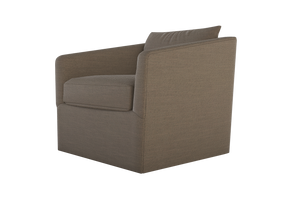 Moss Home Aston Swivel Chair - Transitional Design With Plush Down Feather Cushions For Ultimate Comfort Cafe 99% Polyester,1% Polyester Chenille Asto-cha-33-offcaf