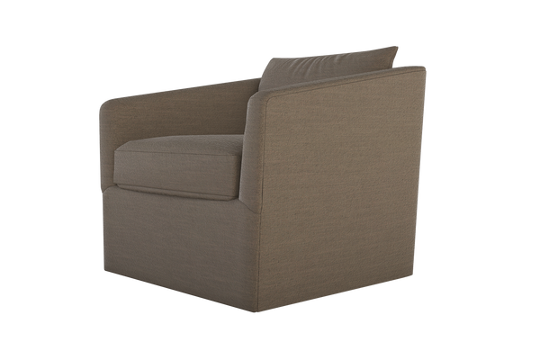 Moss Home Aston Swivel Chair - Transitional Design With Plush Down Feather Cushions For Ultimate Comfort Cafe 99% Polyester,1% Polyester Chenille Asto-cha-33-offcaf