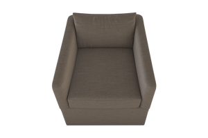 Moss Home Aston Swivel Chair - Transitional Design With Plush Down Feather Cushions For Ultimate Comfort Cafe 99% Polyester,1% Polyester Chenille Asto-cha-33-offcaf