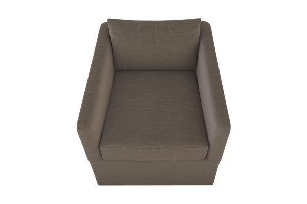 Moss Home Aston Swivel Chair - Transitional Design With Plush Down Feather Cushions For Ultimate Comfort Cafe 99% Polyester,1% Polyester Chenille Asto-cha-33-offcaf