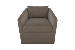 Moss Home Aston Swivel Chair - Transitional Design With Plush Down Feather Cushions For Ultimate Comfort Cafe 99% Polyester,1% Polyester Chenille Asto-cha-33-offcaf