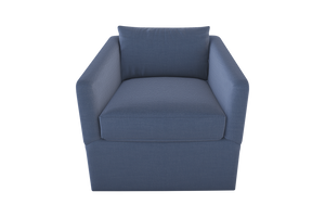 Moss Home Aston Swivel Chair - Transitional Design With Plush Down Feather Cushions For Ultimate Comfort Indigo 100% Polyester Asto-cha-33-offind