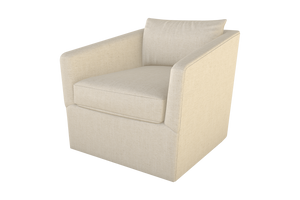 Moss Home Aston Swivel Chair - Transitional Design With Plush Down Feather Cushions For Ultimate Comfort Natural 54% Polyester 36% Viscose 10% Linen Asto-cha-33-offnat
