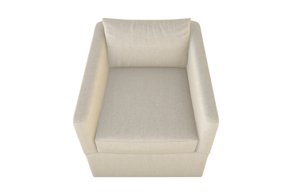 Moss Home Aston Swivel Chair - Transitional Design With Plush Down Feather Cushions For Ultimate Comfort Natural 54% Polyester 36% Viscose 10% Linen Asto-cha-33-offnat