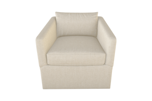 Moss Home Aston Swivel Chair - Transitional Design With Plush Down Feather Cushions For Ultimate Comfort Natural 54% Polyester 36% Viscose 10% Linen Asto-cha-33-offnat