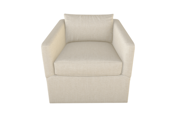 Moss Home Aston Swivel Chair - Transitional Design With Plush Down Feather Cushions For Ultimate Comfort Natural 54% Polyester 36% Viscose 10% Linen Asto-cha-33-offnat