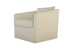 Moss Home Aston Swivel Chair - Cozy Down Feather Cushions & Elegant Angled Arms For Ultimate Comfort And Style Cloud 54% Polyester 36% Viscose 10% Linen Asto-cha-33-shoclo