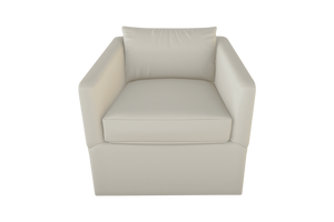 Moss Home Aston Swivel Chair - Cozy Down Feather Cushions & Elegant Angled Arms For Ultimate Comfort And Style Cloud 54% Polyester 36% Viscose 10% Linen Asto-cha-33-shoclo