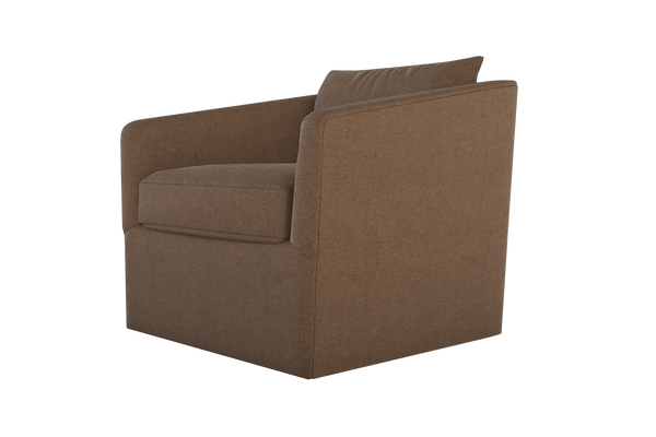 Moss Home Aston Swivel Chair - Embrace Comfort With Plush Down Feather Cushions And Stylish Angled Arms Cafe 100% Polyester Asto-cha-33-stucaf