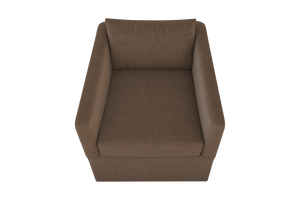 Moss Home Aston Swivel Chair - Embrace Comfort With Plush Down Feather Cushions And Stylish Angled Arms Cafe 100% Polyester Asto-cha-33-stucaf