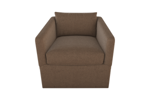 Moss Home Aston Swivel Chair - Embrace Comfort With Plush Down Feather Cushions And Stylish Angled Arms Cafe 100% Polyester Asto-cha-33-stucaf