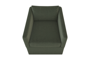 Moss Home Aston Swivel Chair - Embrace Comfort With Plush Down Feather Cushions And Stylish Angled Arms Forest 100% Polyester Asto-cha-33-stufor