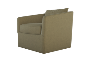 Moss Home Aston Swivel Chair - Embrace Comfort With Plush Down Feather Cushions And Stylish Angled Arms Moss 100% Polyester Asto-cha-33-stumos