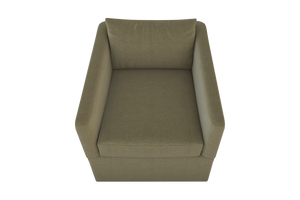 Moss Home Aston Swivel Chair - Embrace Comfort With Plush Down Feather Cushions And Stylish Angled Arms Moss 100% Polyester Asto-cha-33-stumos