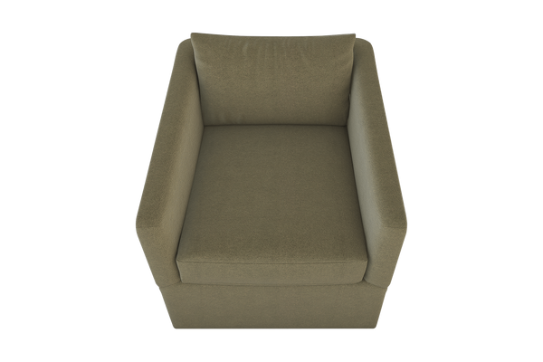 Moss Home Aston Swivel Chair - Embrace Comfort With Plush Down Feather Cushions And Stylish Angled Arms Moss 100% Polyester Asto-cha-33-stumos