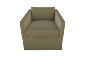 Moss Home Aston Swivel Chair - Embrace Comfort With Plush Down Feather Cushions And Stylish Angled Arms Moss 100% Polyester Asto-cha-33-stumos