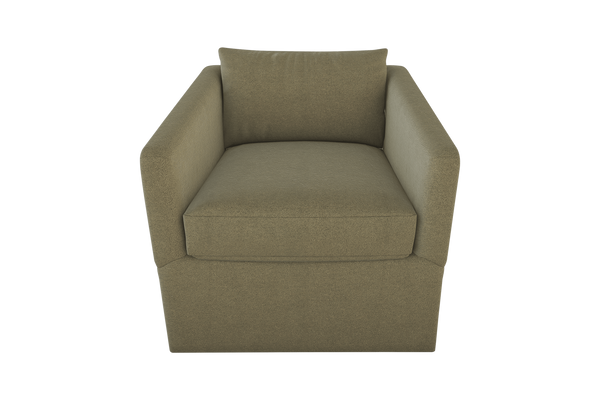 Moss Home Aston Swivel Chair - Embrace Comfort With Plush Down Feather Cushions And Stylish Angled Arms Moss 100% Polyester Asto-cha-33-stumos