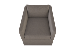 Moss Home Aston Swivel Chair - Embrace Comfort With Plush Down Feather Cushions And Stylish Angled Arms Mushroom 62% Polyprpoylene,38% Polyester Asto-cha-33-stumus