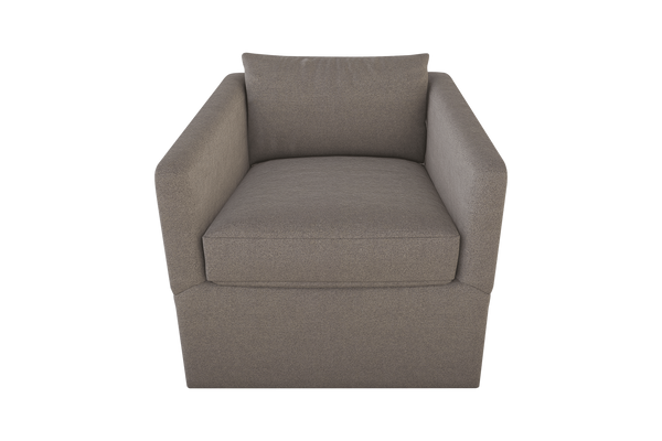 Moss Home Aston Swivel Chair - Embrace Comfort With Plush Down Feather Cushions And Stylish Angled Arms Mushroom 62% Polyprpoylene,38% Polyester Asto-cha-33-stumus