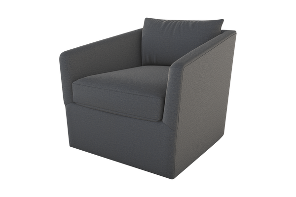 Moss Home Aston Swivel Chair - Embrace Comfort With Plush Down Feather Cushions And Stylish Angled Arms Slate 62% Polyprpoylene,38% Polyester Asto-cha-33-stusla