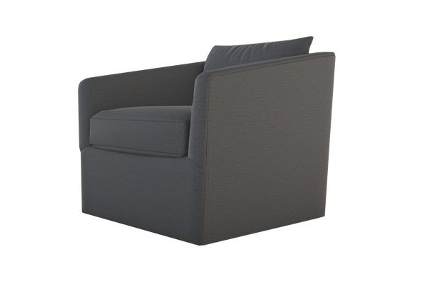 Moss Home Aston Swivel Chair - Embrace Comfort With Plush Down Feather Cushions And Stylish Angled Arms Slate 62% Polyprpoylene,38% Polyester Asto-cha-33-stusla